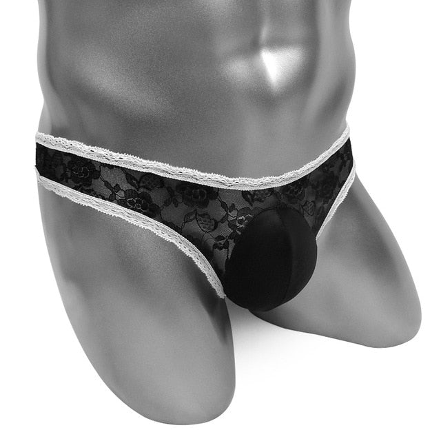 "Sissy Olivia" Floral Lace Thong - Sissy Panty Shop