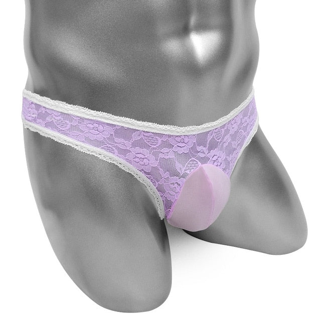 "Sissy Olivia" Floral Lace Thong - Sissy Panty Shop