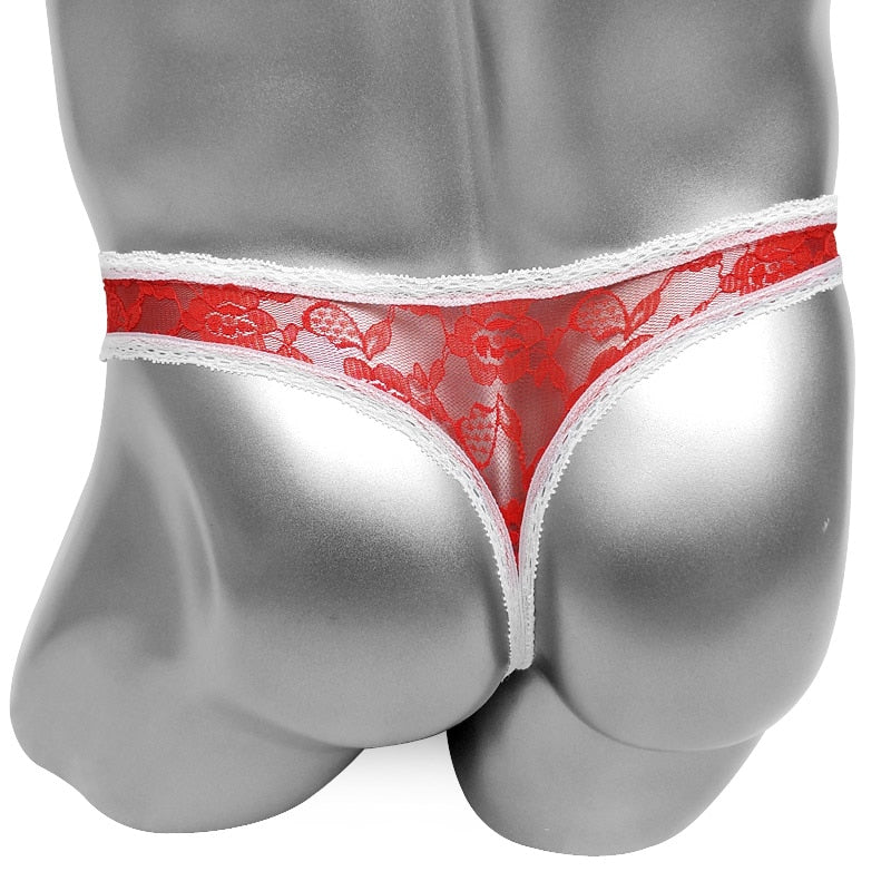 "Sissy Olivia" Floral Lace Thong - Sissy Panty Shop