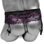 Embroidered Lace Garters Belt - Sissy Panty Shop