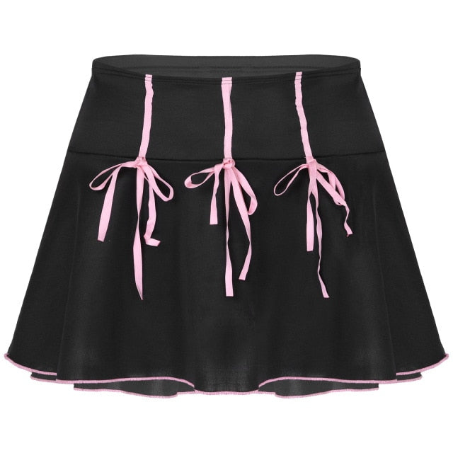 Girly Bowknots Mini Skirt - Sissy Panty Shop