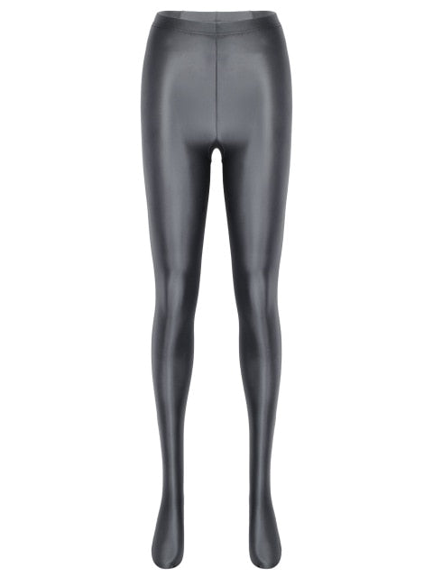 High Waist Glossy Pantyhose - Sissy Panty Shop