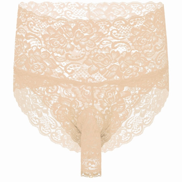 "Naughty Sissy" See-Through Lace Briefs - Sissy Panty Shop