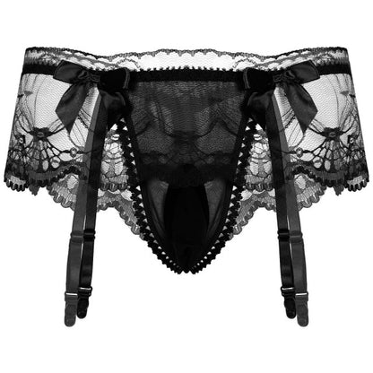 Pouch Bowknot Garter Belt - Sissy Panty Shop