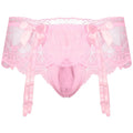 Pouch Bowknot Garter Belt - Sissy Panty Shop