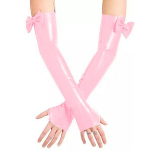 "Sissy for Life" Pink Bow Gloves - Sissy Panty Shop