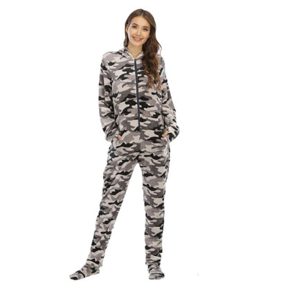 Cute Fleece ABDL Footed Hooded Onesie - Sissy Panty Shop