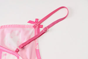 Sweet Heart Hot Pink Mini Dress - Sissy Panty Shop