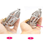 Stainless Steel Chastity Device With Ring - Sissy Panty Shop
