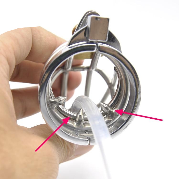 Stainless Steel Chastity Device With Ring - Sissy Panty Shop