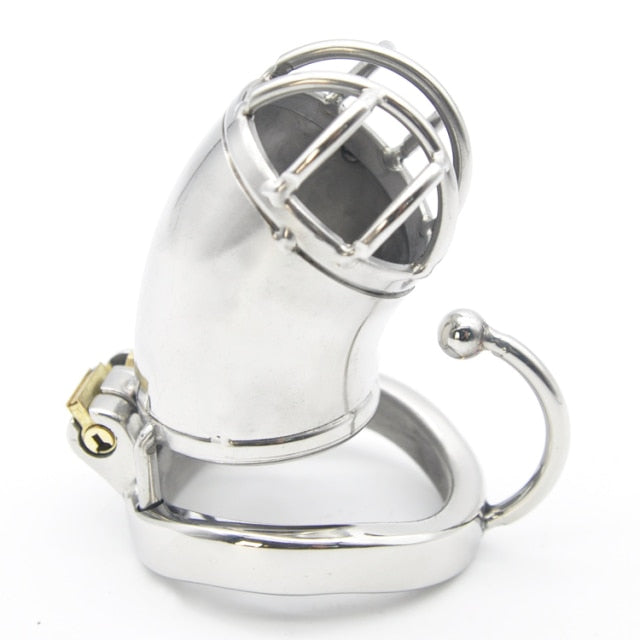 Large Chastity Cage with Base Arc Cock Ring - Sissy Panty Shop