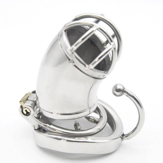 Large Chastity Cage with Base Arc Cock Ring - Sissy Panty Shop