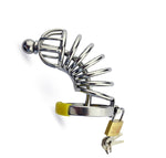 Stainless Steel Metal Male Chastity Device with Urethra Catheter - Sissy Panty Shop