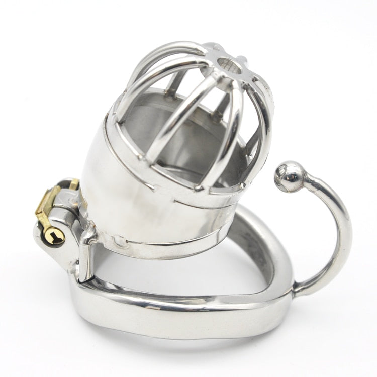 Small Chastity Cage with Base Arc Ring - Sissy Panty Shop