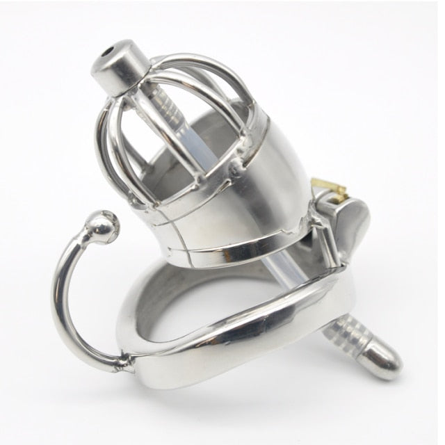 Small Chastity Cage with Base Arc Ring - Sissy Panty Shop