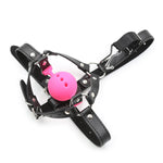 Head Harness with Nose Hook Ball Gag - Sissy Panty Shop