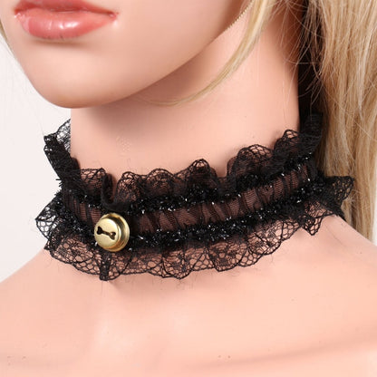 BDSM, DDLG, Bimbo Ruffled Lace Choker - Sissy Panty Shop