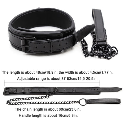 BDSM Collar With Chain Link - Sissy Panty Shop