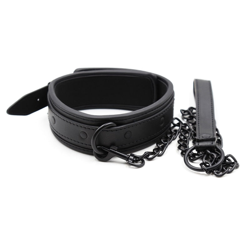 BDSM Collar With Chain Link - Sissy Panty Shop