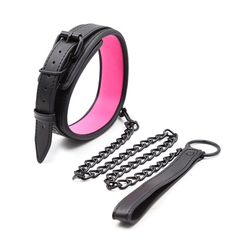 BDSM Collar With Chain Link - Sissy Panty Shop