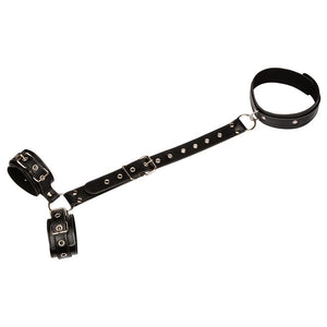 BDSM Collar with Handcuffs - Sissy Panty Shop