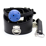Slave Collar With Mouth Gag Ball - Sissy Panty Shop