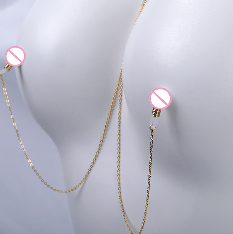 BDSM, DDLG Submissive Necklace w/ Nipple Loops - Sissy Panty Shop