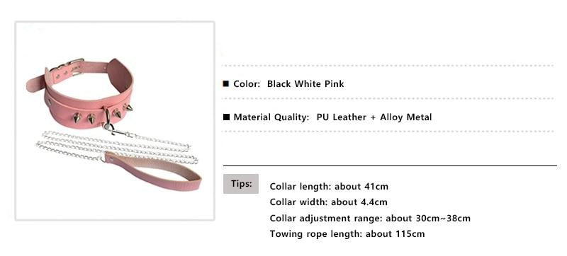 BDSM, DDLG, Submissive Collar w/ Detachable Leash - Sissy Panty Shop