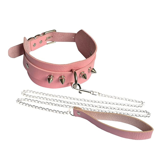 BDSM, DDLG, Submissive Collar w/ Detachable Leash - Sissy Panty Shop