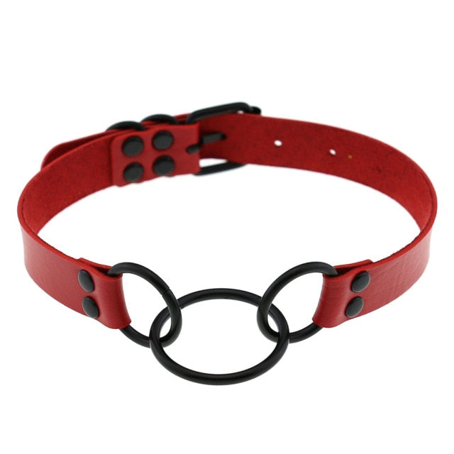BDSM, DDLG, Submissive Slave Collar Choker (Red Collection) - Sissy Panty Shop