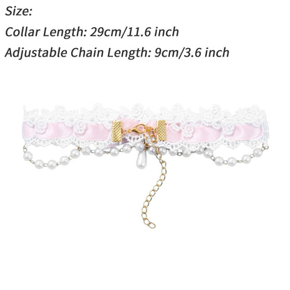 BDSM, DDLG Ribbon & Lace Choker Necklace - Sissy Panty Shop