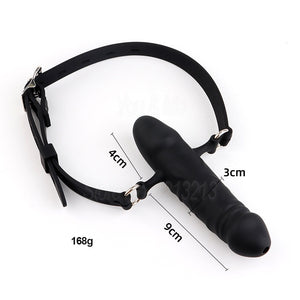 Double-Ended Open Mouth Dildo Gag - Sissy Panty Shop