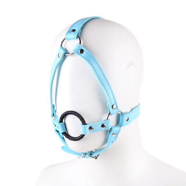 O Ring Open Mouth Head Harness Gag - Sissy Panty Shop