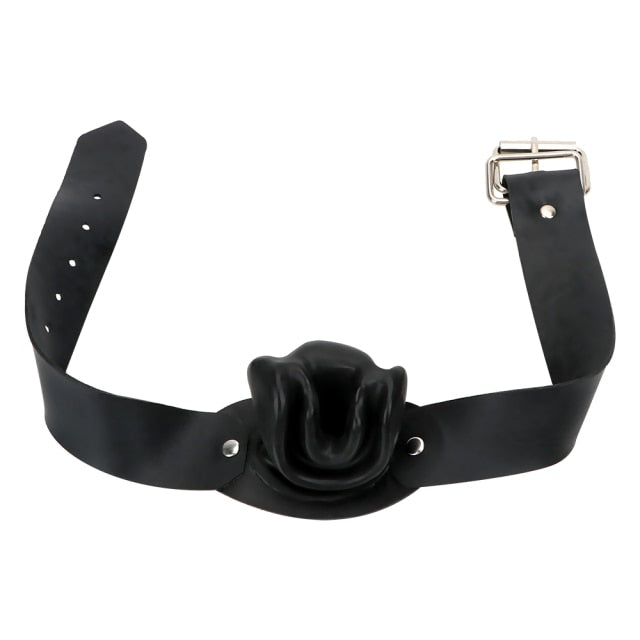 Open Mouth Leather Mouth Gag with Hole – Sissy Panty Shop