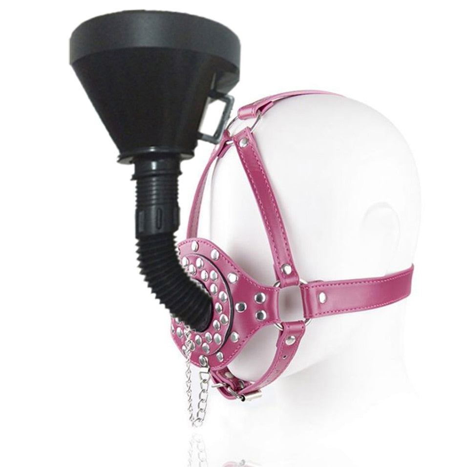 Toilet Funnel Open Mouth Gag Mask - Sissy Panty Shop