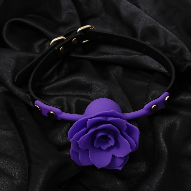Breathable Rose Open Mouth Ball Gag - Sissy Panty Shop