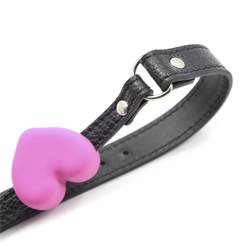 Open Mouth Heart Shaped Ball Gag - Sissy Panty Shop