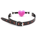 Open Mouth Heart Shaped Ball Gag - Sissy Panty Shop