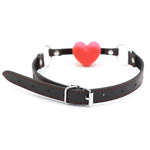 Open Mouth Heart Shaped Ball Gag - Sissy Panty Shop