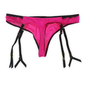 Gauze Lace Garter Belt w/ Removable Straps - Sissy Panty Shop