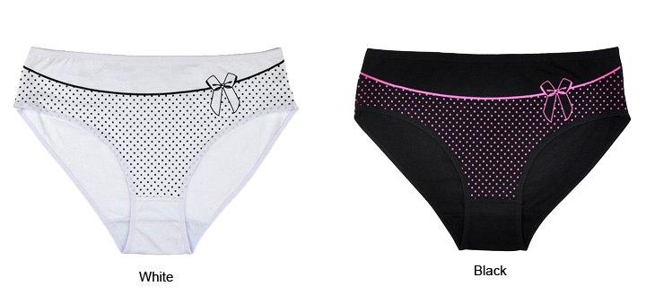 6 Pcs Dotted Bow Panties - Sissy Panty Shop