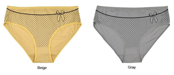 6 Pcs Dotted Bow Panties - Sissy Panty Shop