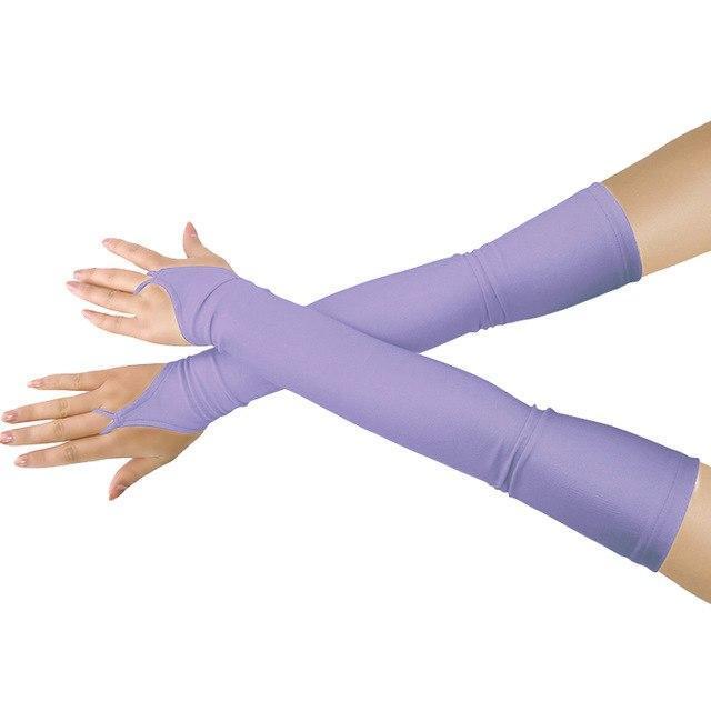 18" Lycra Fingerless Over Elbow Gloves - Sissy Panty Shop