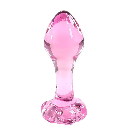 Pink Glass Anal Plug - Sissy Panty Shop