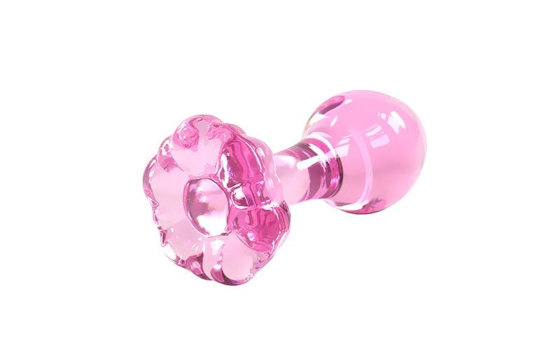 Pink Glass Anal Plug - Sissy Panty Shop