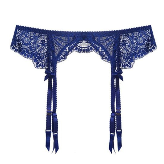 Blue Lace Garter Belt - Sissy Panty Shop