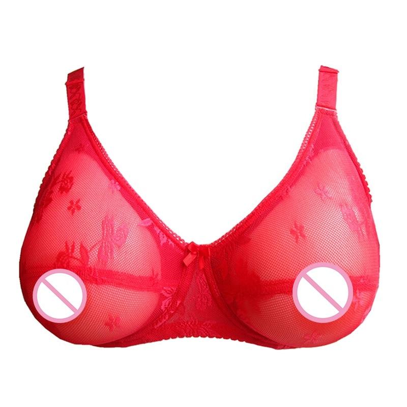 Red Crossdressing Pocket Bra - Sissy Panty Shop