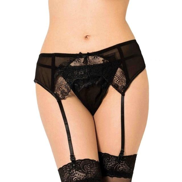 Mid Waist Lace Garter Belt - Sissy Panty Shop