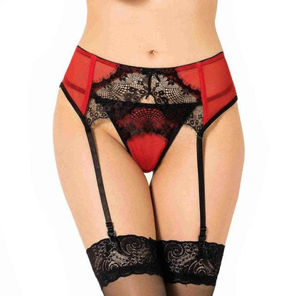 Mid Waist Lace Garter Belt - Sissy Panty Shop