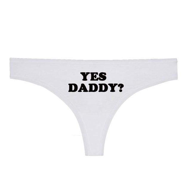 "Yes Daddy?" Thong - Sissy Panty Shop